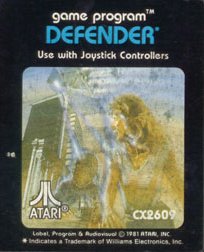 Defender game box for Atari